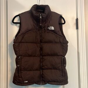 Women’s Brown down vest by North Face size Small